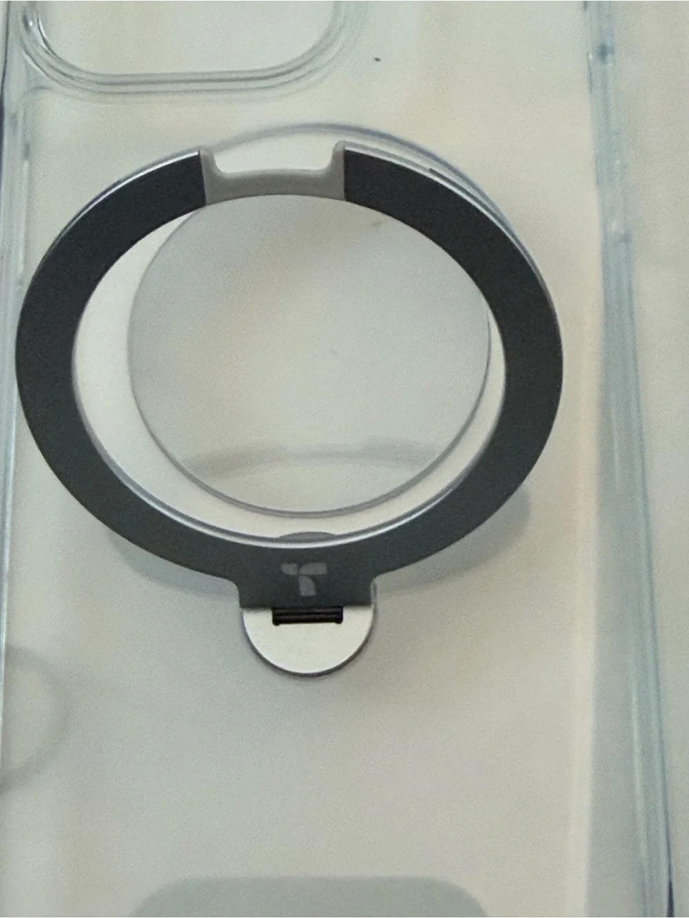 iPhone 15 pro Max case Clear Phone Case with Silver Magnetic Ring